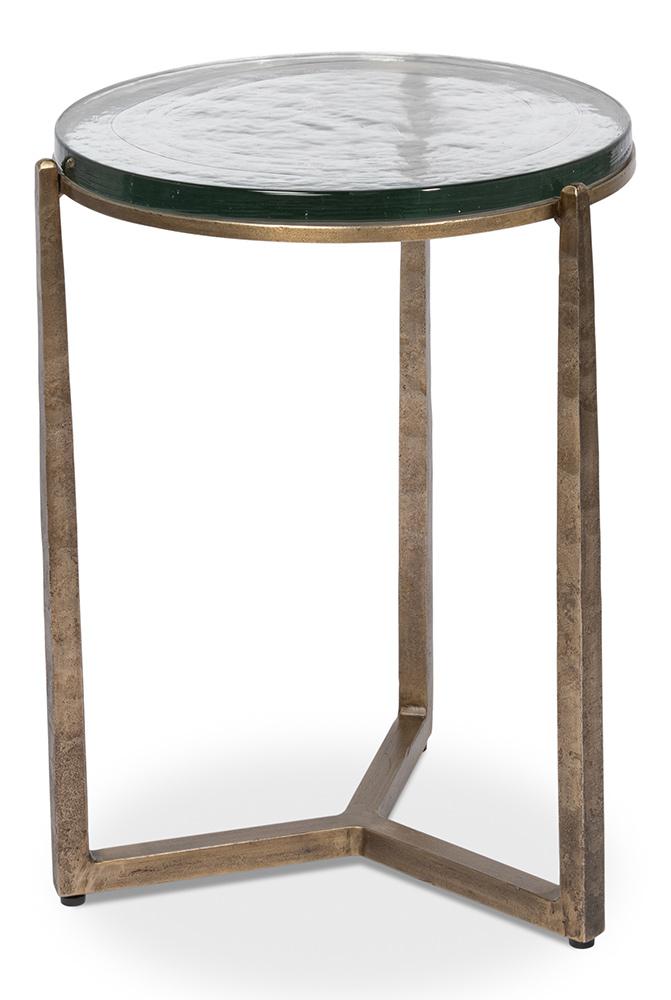 Sarreid Ltd - Dorsey Round Side Table - BRONZE - 53948 veiw 1