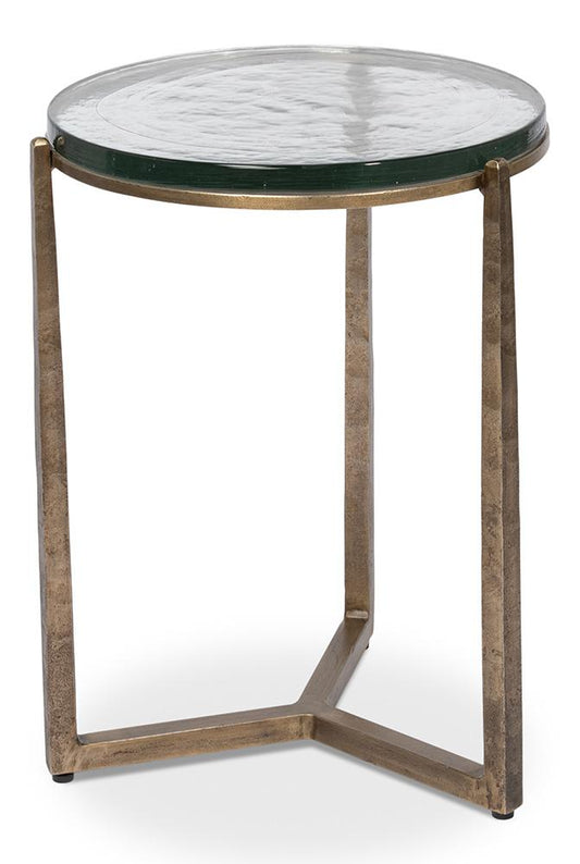 Sarreid Ltd - Dorsey Round Side Table - BRONZE - 53948 veiw 1