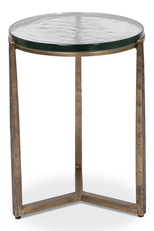 Sarreid Ltd - Dorsey Round Side Table - BRONZE - 53948 veiw 2