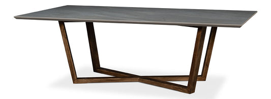 Sarreid Ltd - Double Pedestal Dining Table - Grey - U198-AS veiw 1