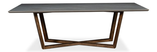 Sarreid Ltd - Double Pedestal Dining Table - Grey - U198-AS veiw 2