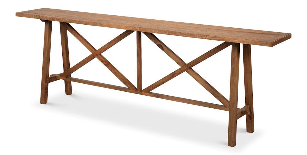 Sarreid Ltd - Double X Base Sofa Table in Natural - 54318 view 1
