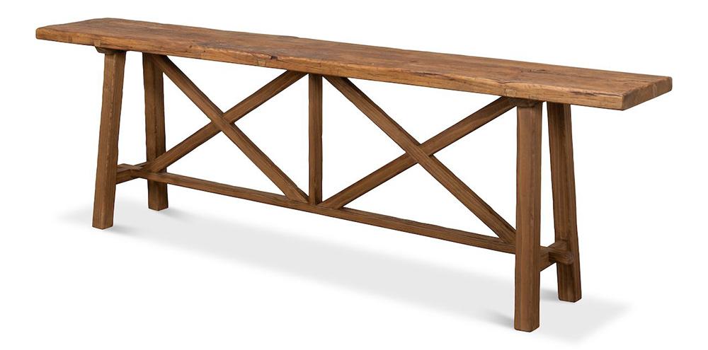 Sarreid Ltd - Double X Base Sofa Table - Tan - 40232 veiw 1