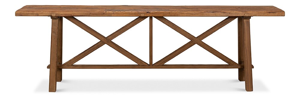 Sarreid Ltd - Double X Base Sofa Table - Tan - 40232 veiw 2