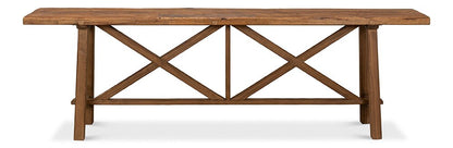 Sarreid Ltd - Double X Base Sofa Table - Tan - 40232 veiw 2