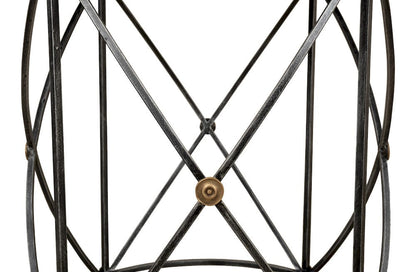 Sarreid Ltd - Drum & Fife Lamp Table, Aged Wht Marble in Grey - 27885 view 13