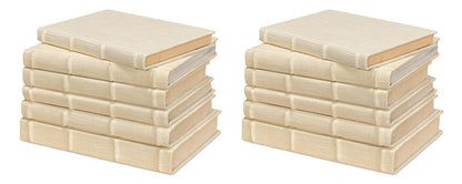 Sarreid Ltd - Ecru Linen Books, Set/12 - Ivory - 54072 veiw 1