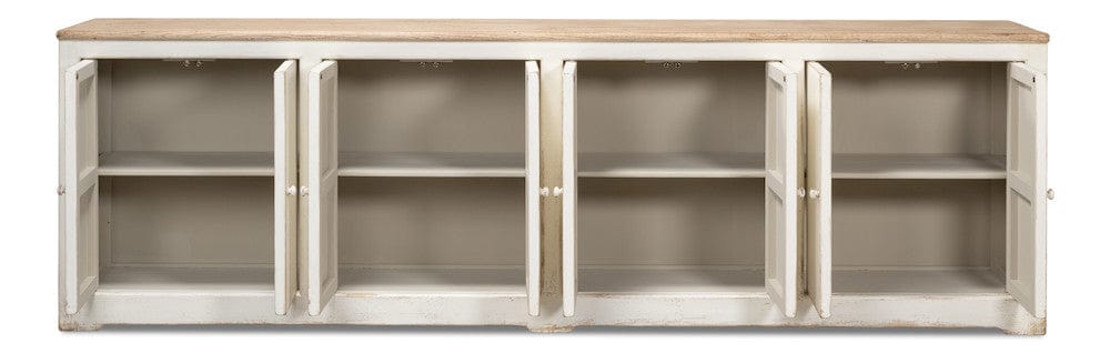 Sarreid Ltd - Eight Is Enough Sideboard,Whitewash in White - 40427-1 view 3