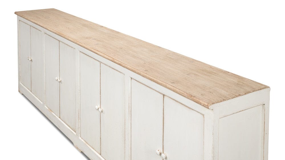 Sarreid Ltd - Eight Is Enough Sideboard,Whitewash in White - 40427-1 view 4