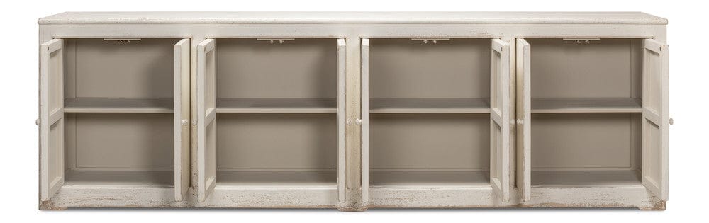 Sarreid Ltd - Eight Is Enough Sideboard, Whitewash in White - 53045 view 3