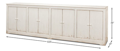 Sarreid Ltd - Eight Is Enough Sideboard, Whitewash in White - 53045 view 15