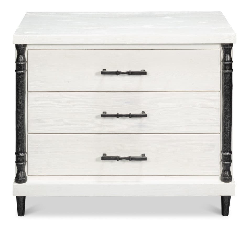 Sarreid Ltd - Elegance Nightstand in White - 53762 view 1