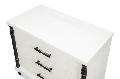 Sarreid Ltd - Elegance Nightstand in White - 53762 view 3