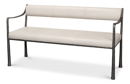 Sarreid Ltd - Eliana Bench - White - 53436 veiw 1