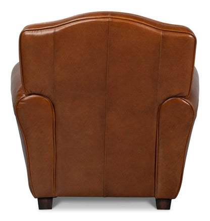 Sarreid Ltd - Elite French Club Chair in Brown - 40802 view 4
