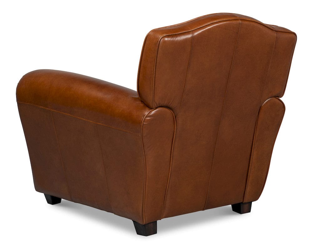 Sarreid Ltd - Elite French Club Chair in Brown - 40802 view 5