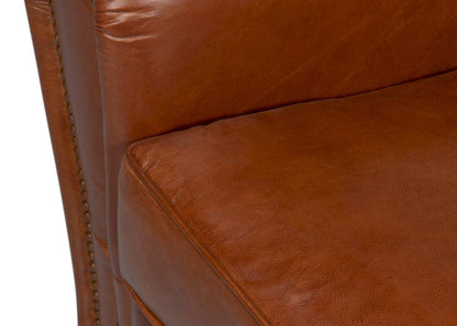 Sarreid Ltd - Elite French Club Chair in Brown - 40802 view 6