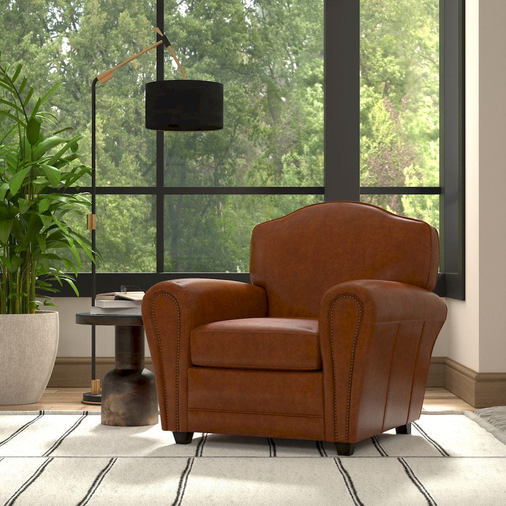 Sarreid Ltd - Elite French Club Chair in Brown - 40802 view 8