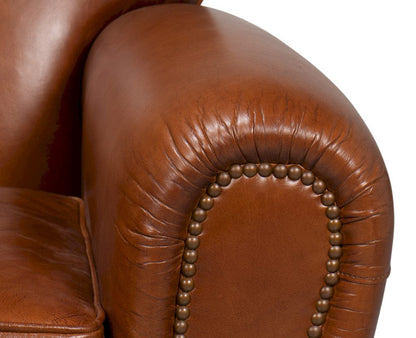 Sarreid Ltd - Elite French Club Chair in Brown - 40802 view 10