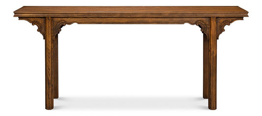 Sarreid Ltd - Equestrian Console Table - Brown - 53722-J veiw 2