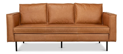 Sarreid Ltd - Esprit Leather Sofa in Brown - 53522 view 2