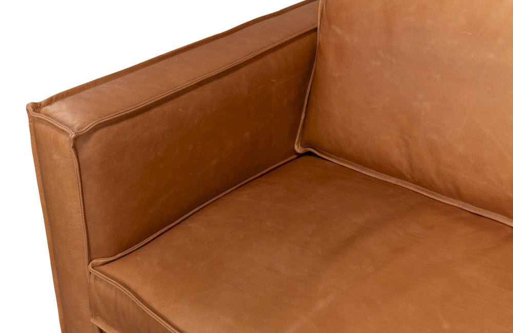 Sarreid Ltd - Esprit Leather Sofa in Brown - 53522 view 5
