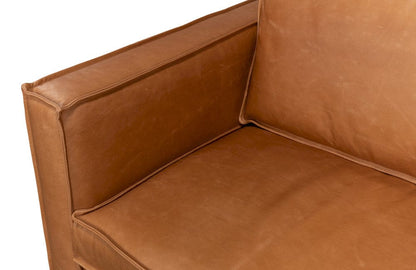 Sarreid Ltd - Esprit Leather Sofa in Brown - 53522 view 5