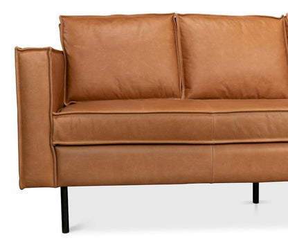 Sarreid Ltd - Esprit Leather Sofa in Brown - 53522 view 6