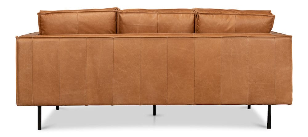 Sarreid Ltd - Esprit Leather Sofa in Brown - 53522 view 7