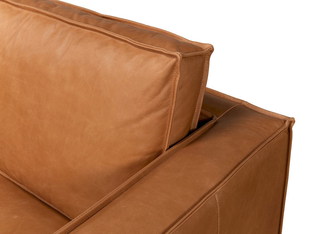 Sarreid Ltd - Esprit Leather Sofa in Brown - 53522 view 8