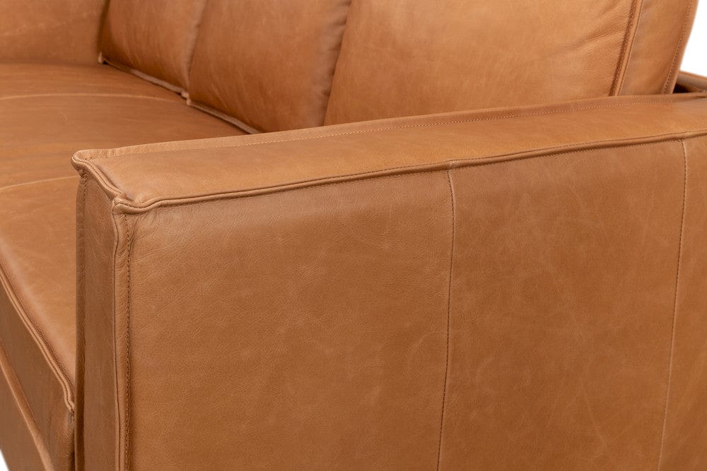 Sarreid Ltd - Esprit Leather Sofa in Brown - 53522 view 9