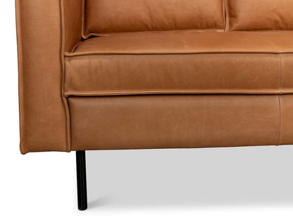 Sarreid Ltd - Esprit Leather Sofa in Brown - 53522 view 10