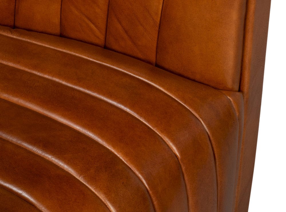 Sarreid Ltd - Essex Swivel Chair, Havana Brown Leather in Brown - 54240-HB view 6
