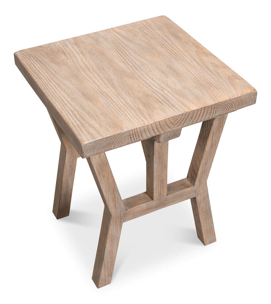 Sarreid Ltd - Farmhouse Side Table in Natural - 54307 view 4