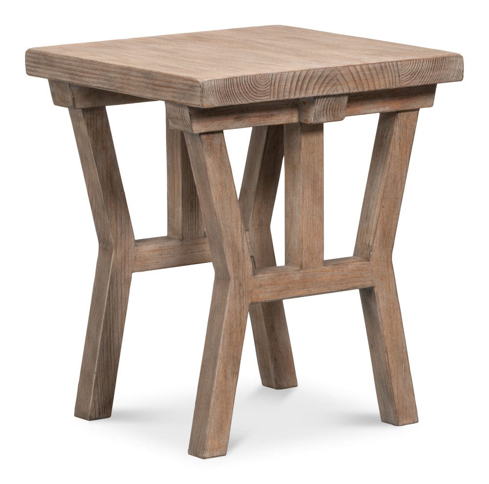 Sarreid Ltd - Farmhouse Side Table in Natural - 54307 view 9