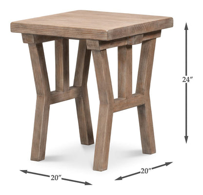 Sarreid Ltd - Farmhouse Side Table in Natural - 54307 view 11