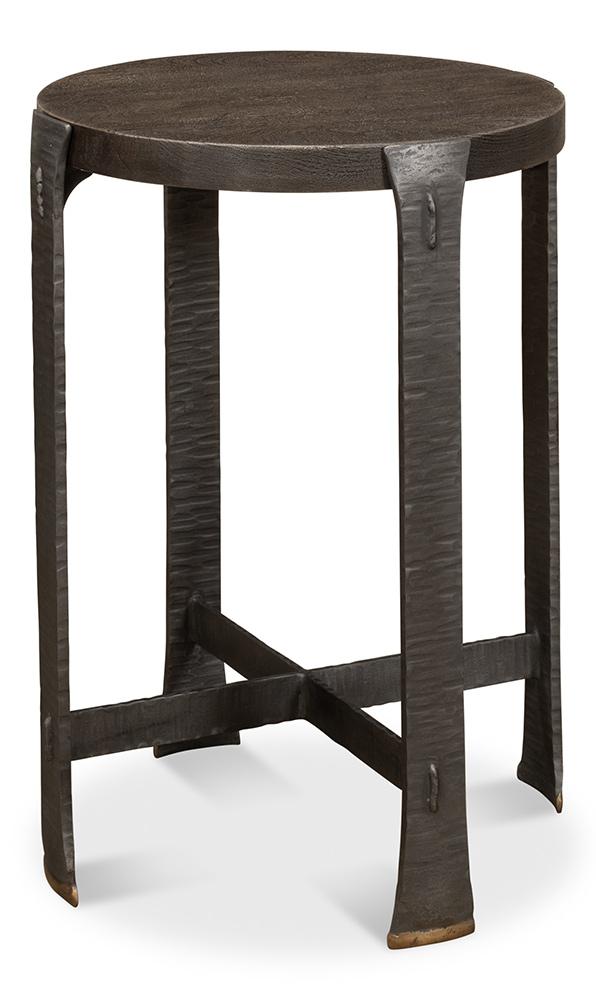 Sarreid Ltd - Forged Slats Side Table/Moleskin - 52896 veiw 1