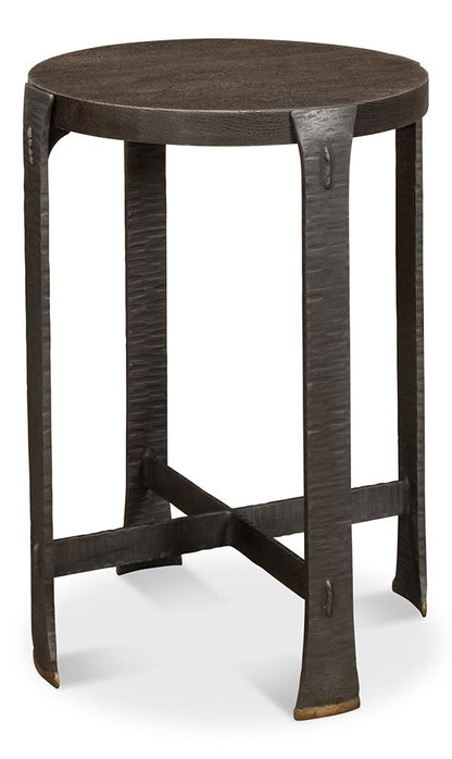 Sarreid Ltd - Forged Slats Side Table/Moleskin - 52896 veiw 1