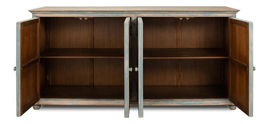 Sarreid Ltd - Four Diamonds Sideboard, Blue - 28790 veiw 2