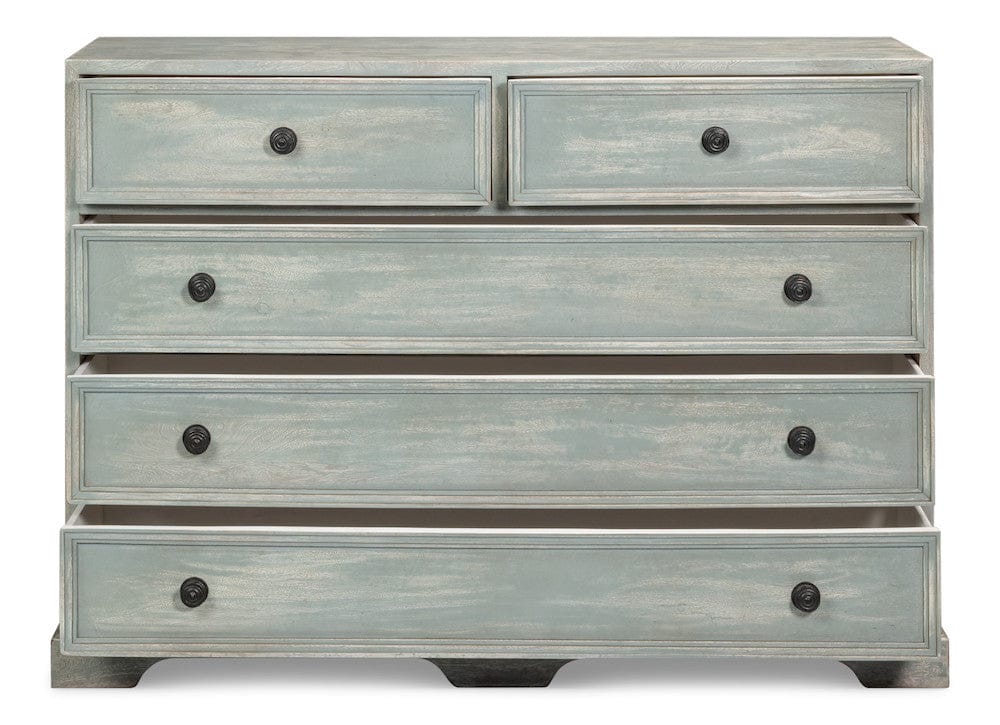 Sarreid Ltd - Frances Chest Of Drawer in Blue - 53997 view 3