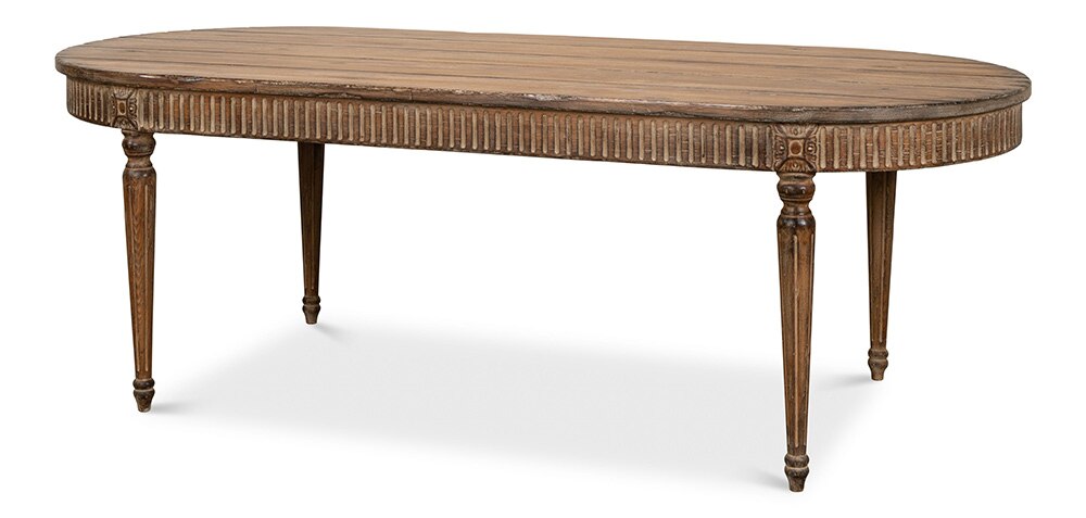 Sarreid Ltd - French Antique Reproduction Dining Table - Tan - 52748 veiw 1