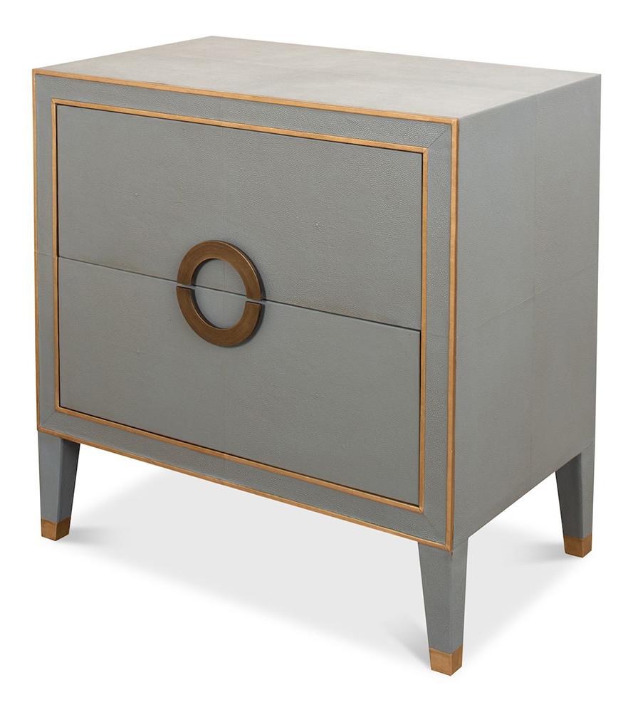 Sarreid Ltd - Gabriella Night Stand, Storm Grey - 53163 veiw 1