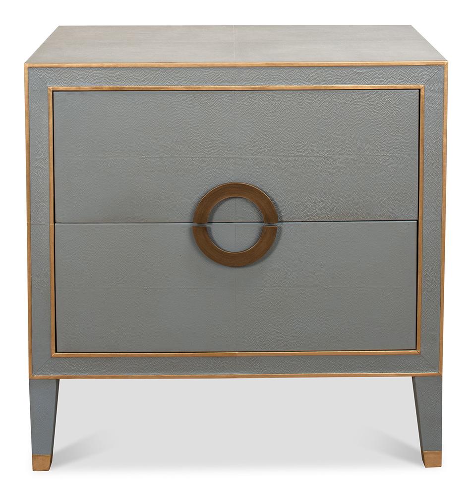 Sarreid Ltd - Gabriella Night Stand, Storm Grey - 53163 veiw 2