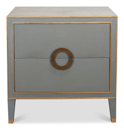 Sarreid Ltd - Gabriella Night Stand, Storm Grey - 53163 veiw 2