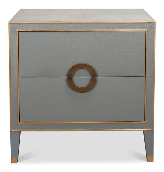 Sarreid Ltd - Gabriella Night Stand, Storm Grey - 53163 veiw 2