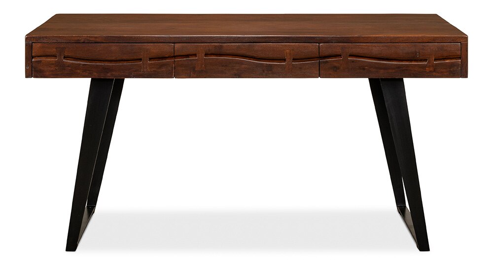 Sarreid Ltd - Genius Empire Desk - Brown - 53698 veiw 2