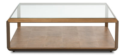 Sarreid Ltd - Gilbert Shagreen Cocktail Tbl,Tawnybrown - 54258-35 veiw 2