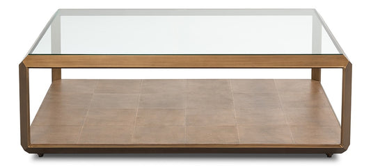 Sarreid Ltd - Gilbert Shagreen Cocktail Tbl,Tawnybrown - 54258-35 veiw 2