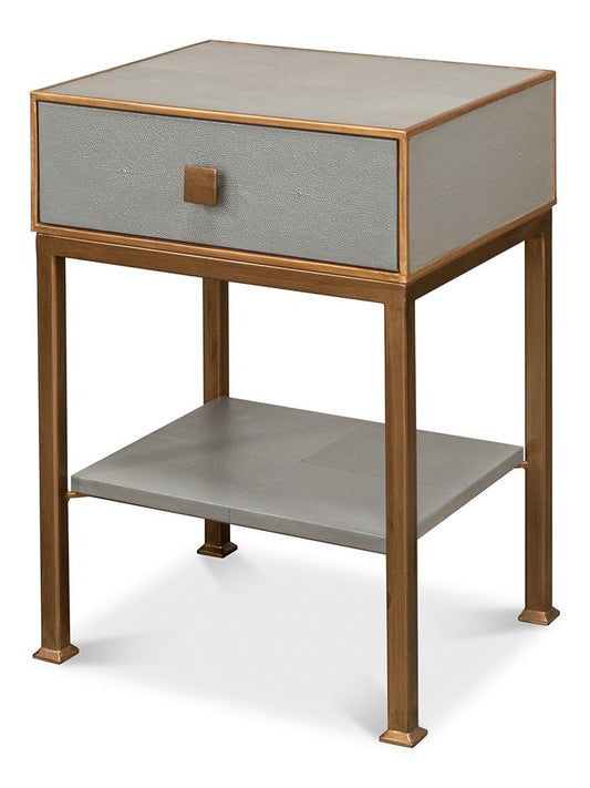Sarreid Ltd - Gillian One Drawer Nightstand, Storm Grey - 53557-2 veiw 1