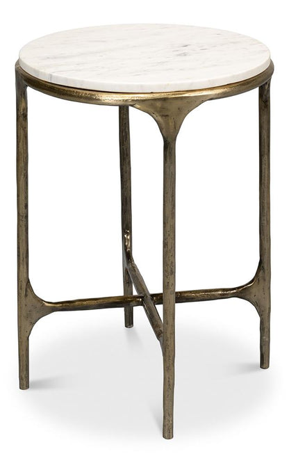 Sarreid Ltd - Gimlet Round End Table - White - 53838 veiw 1